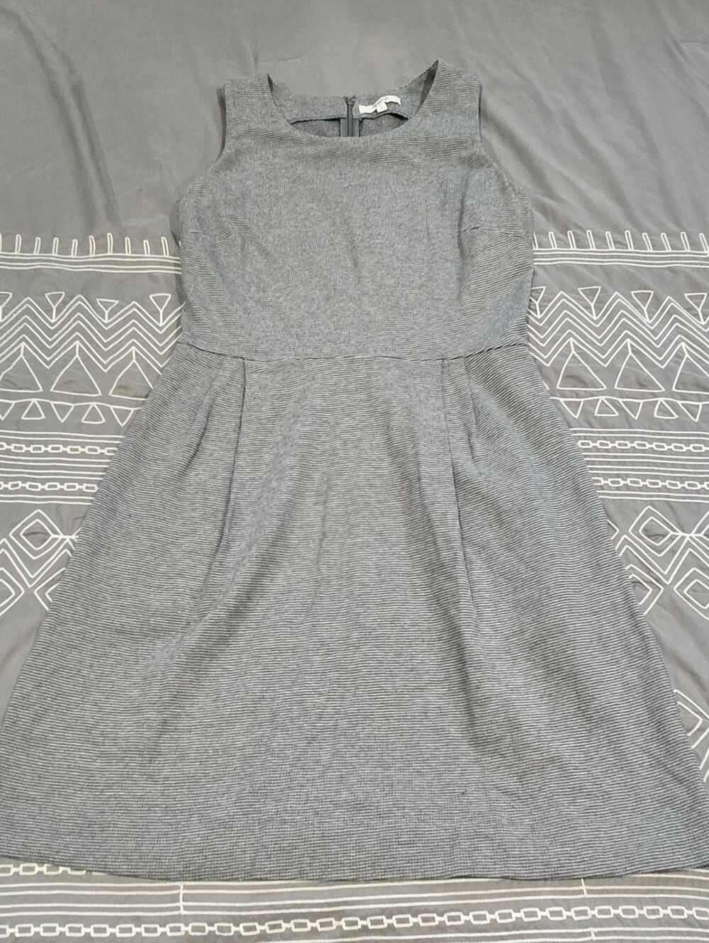 Madewell Verse Sleeveless Striped Grey Dress Size Small